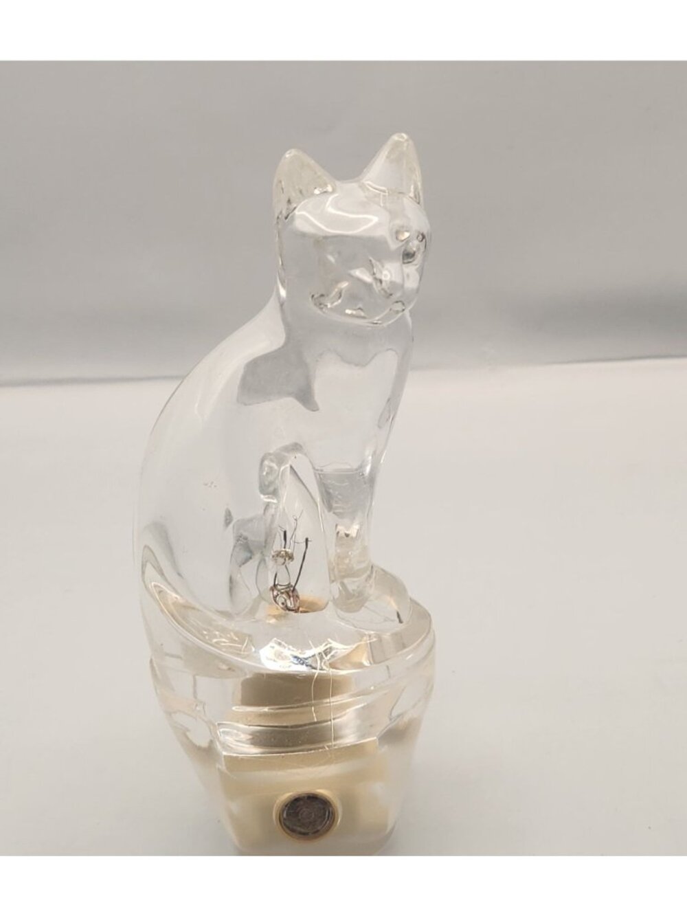 Cat Kitten Acrylic Clear Night Lite Light Decorative Light